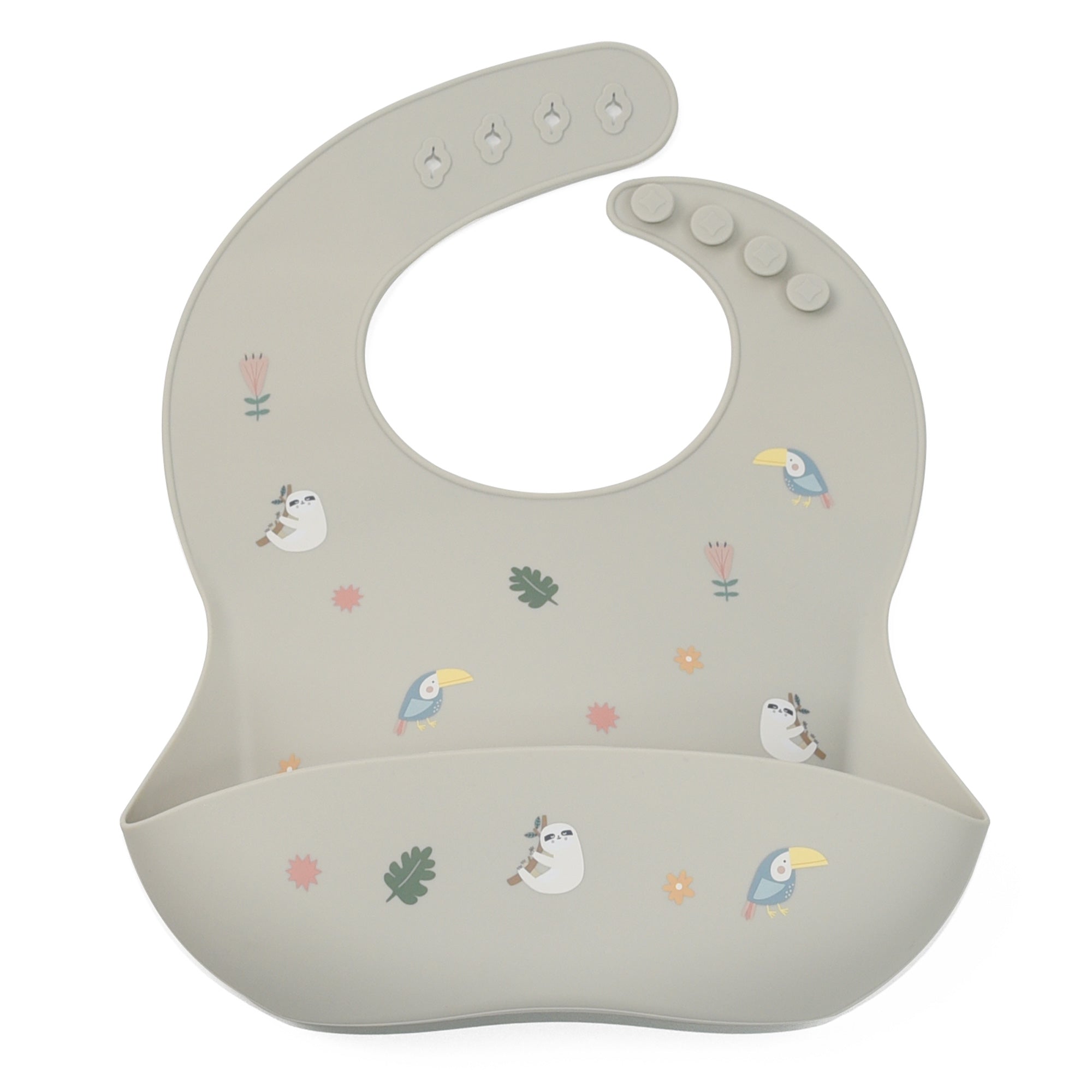 noüka Design Bib - Sloth Jungle (Sold in case of 2, Qty of 1 =2)