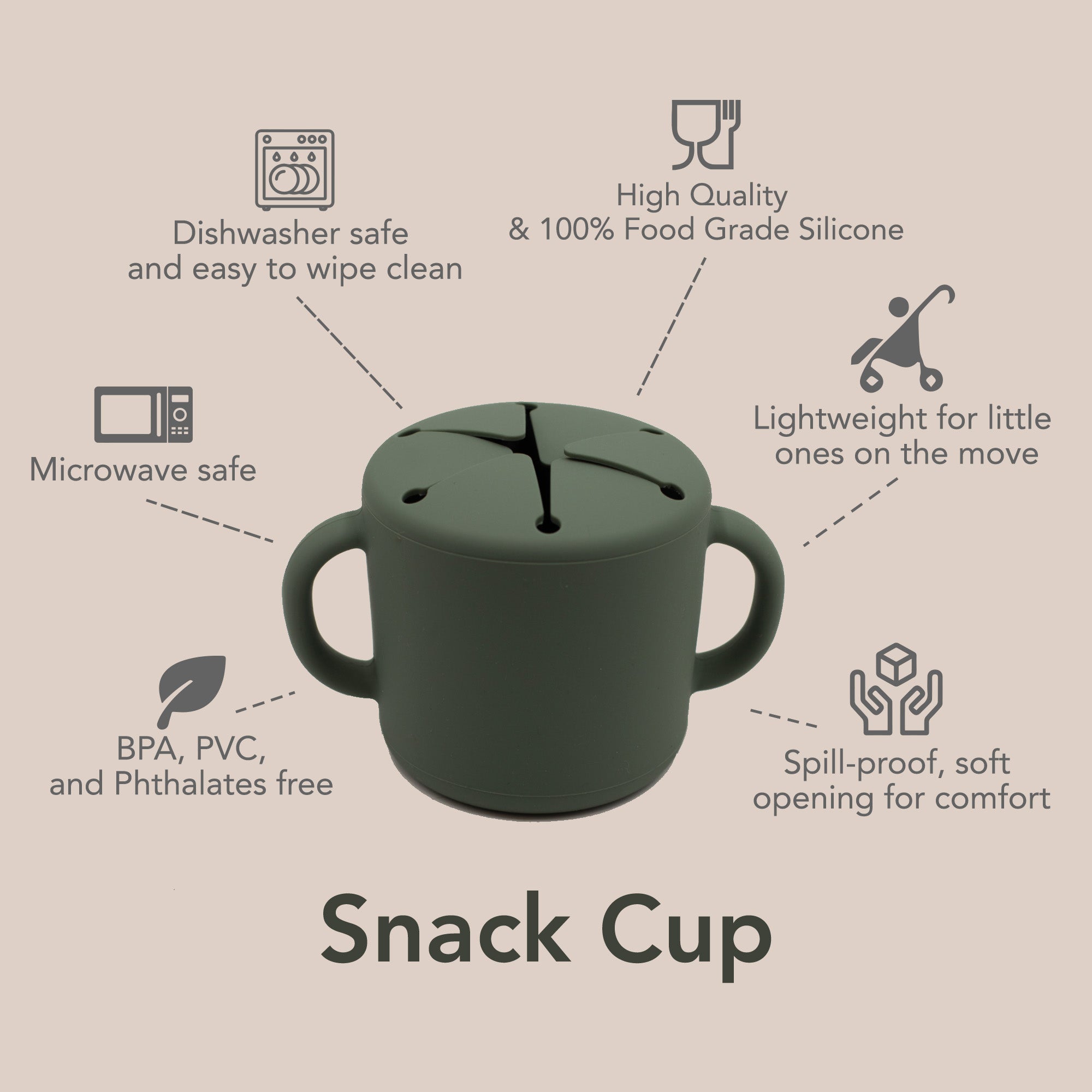 noüka Snack Cup - Light Storm (Min. of 2 PK, Multiples of 2 PK)
