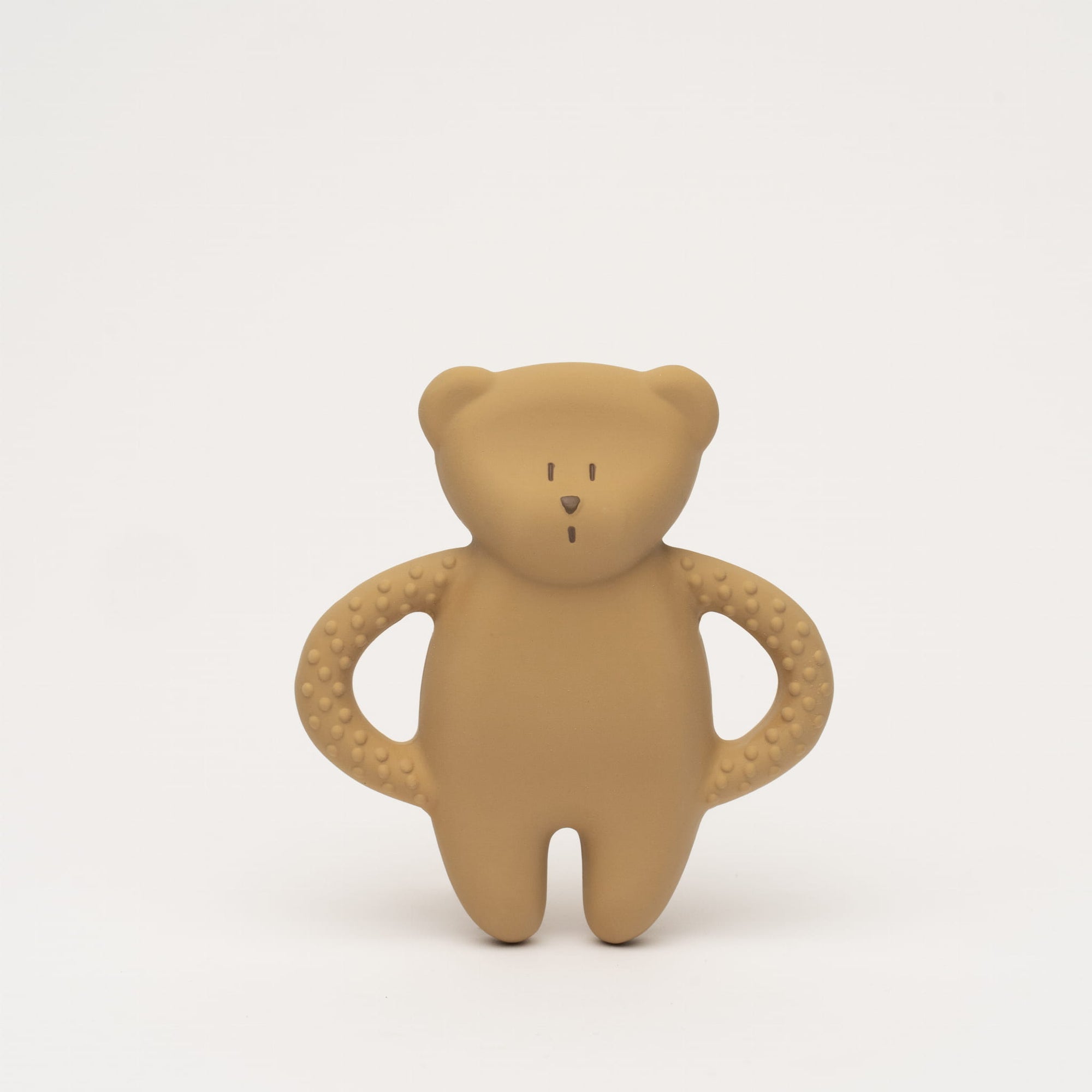 Moonie Bear Natural Rubber Teether - Cappuccino (Min. of 2 PK, multiples of 2 PK)