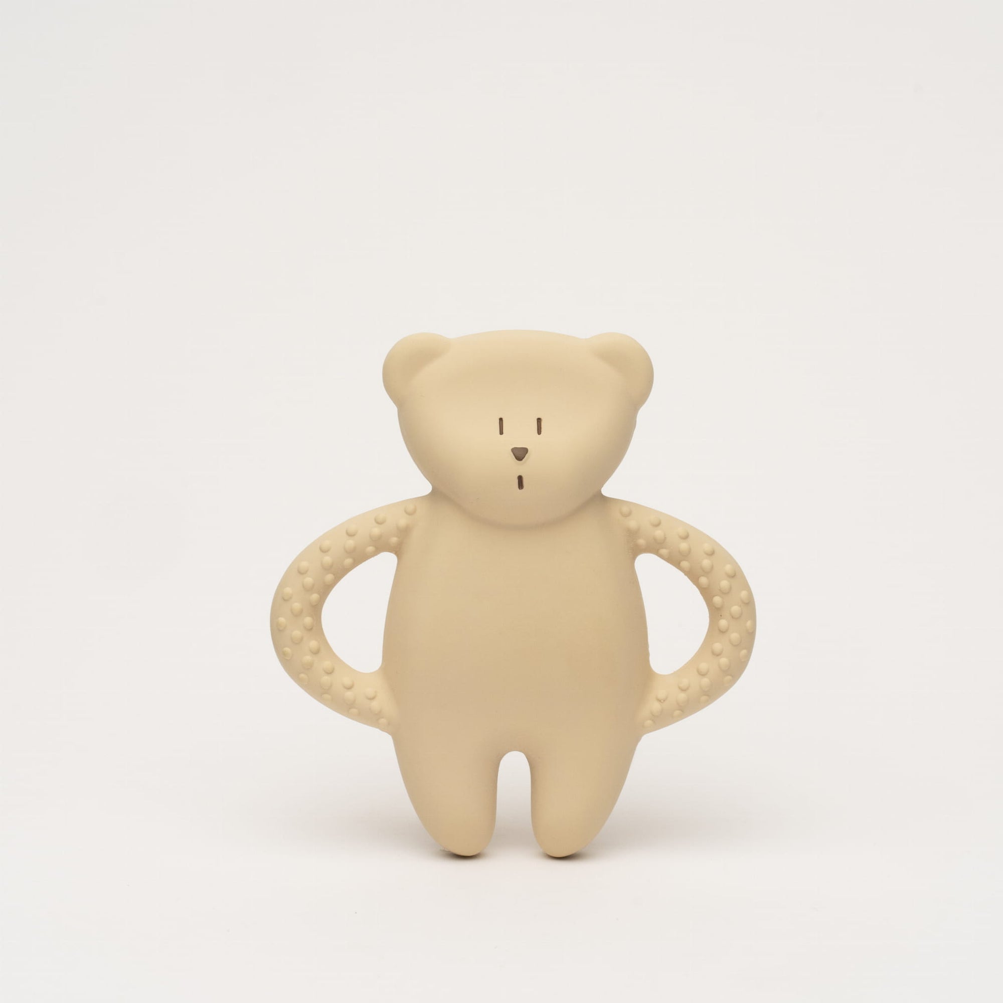 Moonie Bear Natural Rubber Teether - Sand (Min. of 2 PK, multiples of 2 PK)