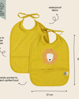 Trixie Waterproof bib 2-pack - Mr. Lion (Min. of 2 PK, multiples of 2 PK)
