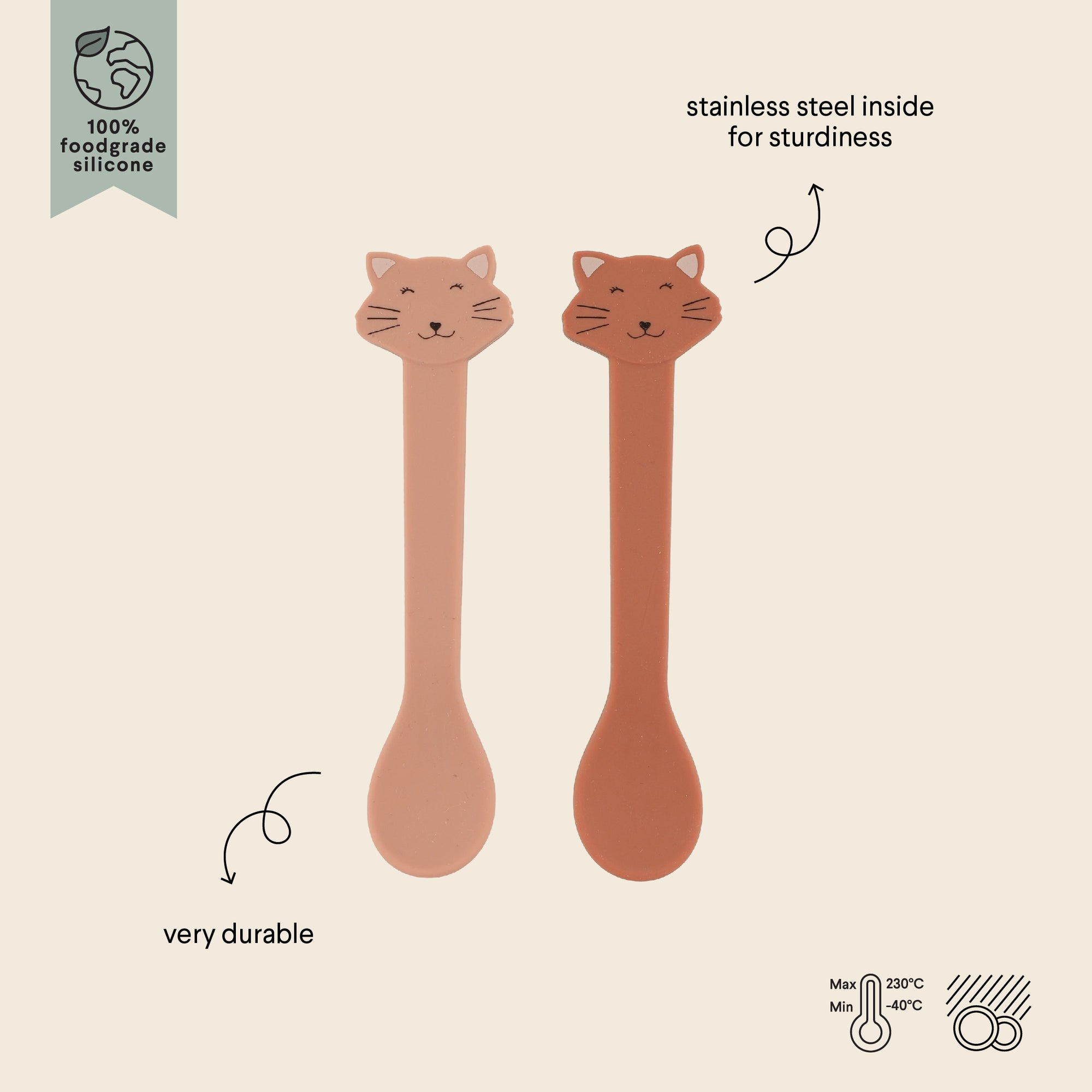 Trixie Silicone spoon 2-pack - Mrs. Cat (Min. of 2 PK, multiples of 2 PK)