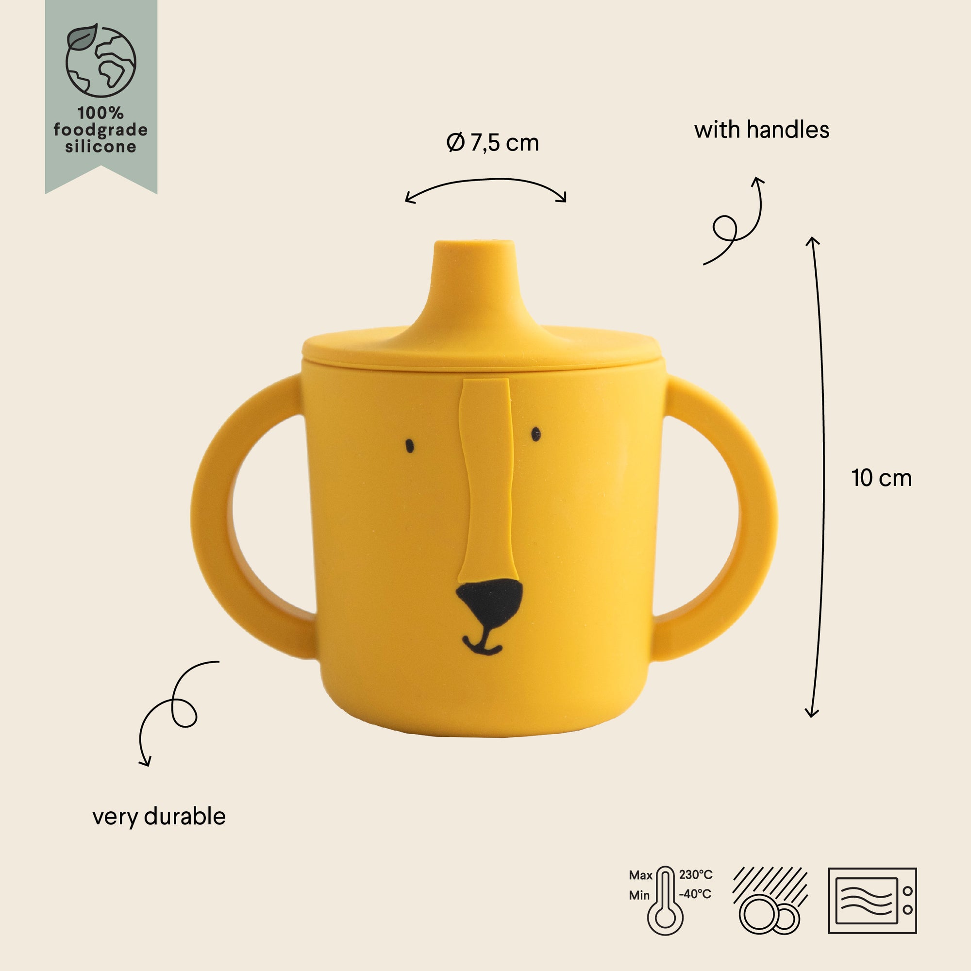 Trixie Silicone sippy cup - Mr. Lion (Min. of 2 PK, multiples of 2 PK)
