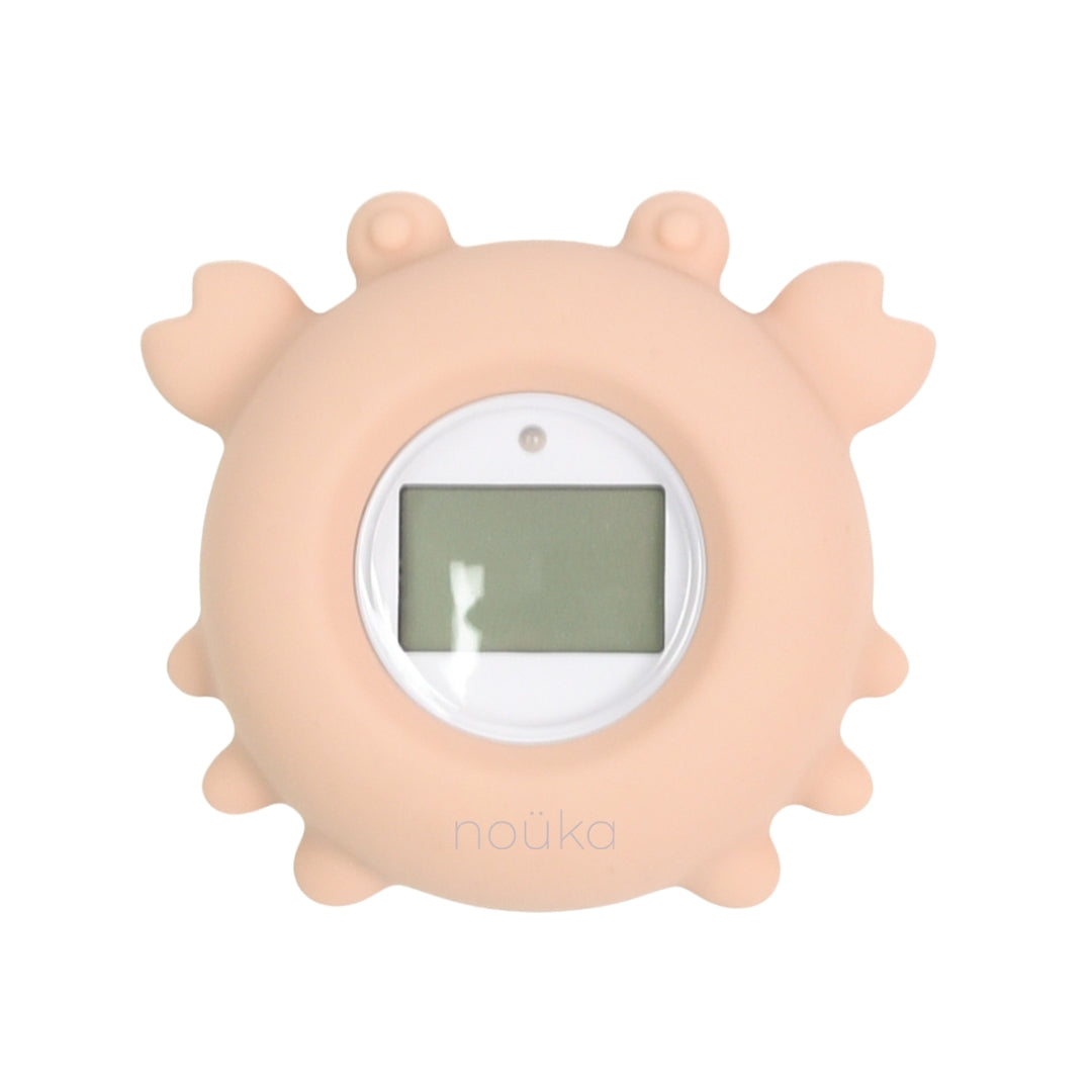 noüka Bathtub Safety Thermometer Crab- Soft Blush (Sold in Case of 2, Qty of 1=2 products)