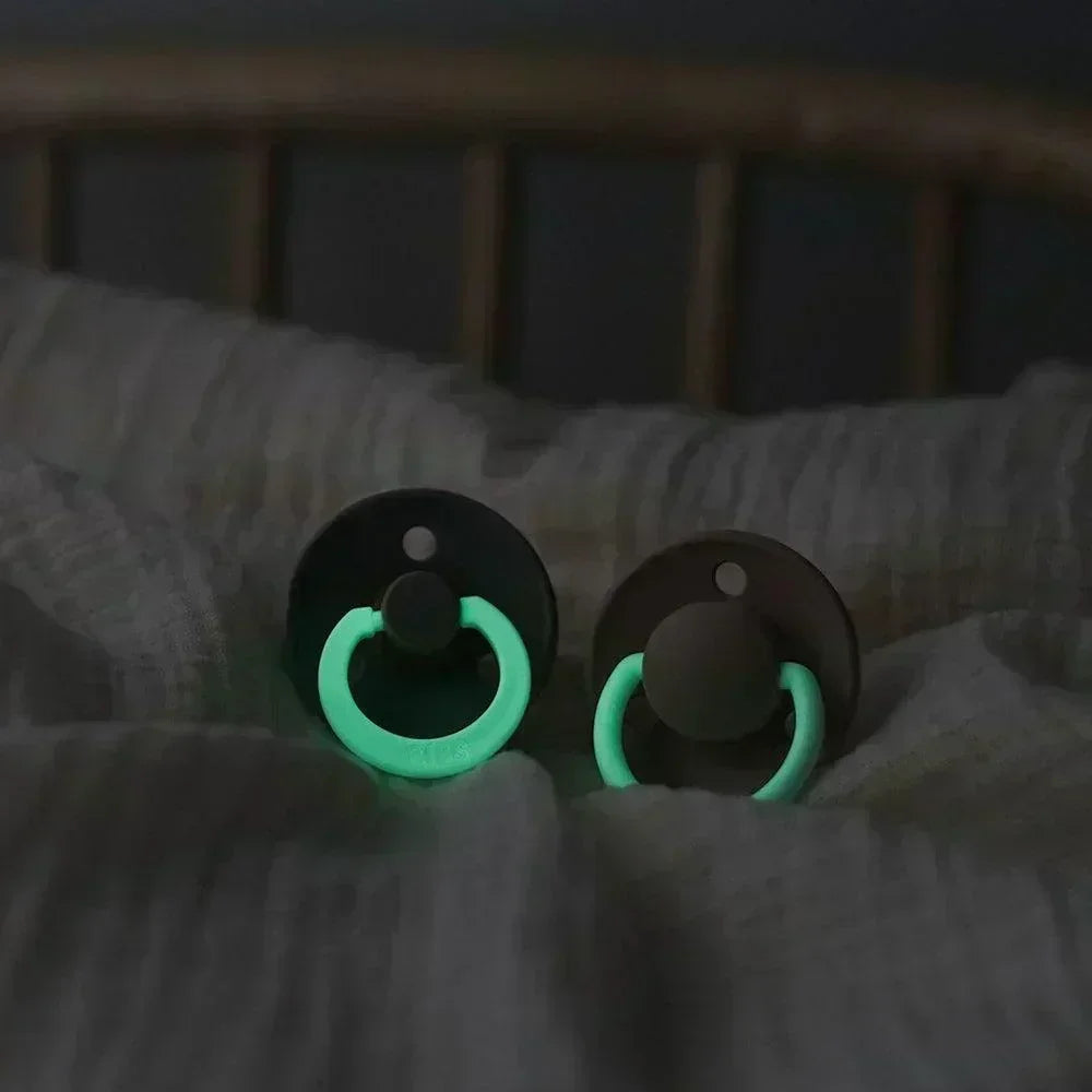 BIBS Pacifier Original COLOUR Latex 2 PK Sage Glow/Vanilla Glow (Min. of 2 PK, multiples of 2 PK)