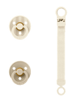 BIBS Colour Pacifier & Loop Clip Gift Set Latex Size 1 Ivory (Min. of 2 PK , multiples of 2 PK) - MAIGHAN DISTRIBUTION CANADA