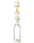 BIBS Glass Baby Bottle Round Latex 1 pack 240 ml Medium Flow Ivory (Min. of 2 PK , multiples of 2 PK) - MAIGHAN DISTRIBUTION CANADA
