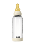 BIBS Glass Baby Bottle Round Latex 1 pack 240 ml Medium Flow Ivory (Min. of 2 PK , multiples of 2 PK) - MAIGHAN DISTRIBUTION CANADA