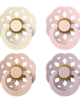 BIBS Pacifier Boheme Latex 4 PK Ivory/Blush/Blossom/Dusky Lilac(Min. of 2 PK, multiples of 2 PK) - MAIGHAN DISTRIBUTION CANADA