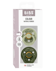 BIBS Pacifier Original COLOUR Holiday Leaf Latex 2 PK Sage/Hunter Green (Min. of 2 PK, multiples of 2 PK) - MAIGHAN DISTRIBUTION CANADA