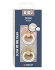 BIBS Pacifier Original COLOUR Latex 2 PK Anatomical Blush Glow / Vanilla Glow (Min. of 2 PK, multiples of 2 PK) - MAIGHAN DISTRIBUTION CANADA
