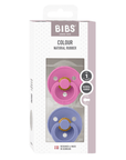 BIBS Pacifier Original COLOUR Latex 2 PK Bubblegum / Peri (Min. of 2 PK, multiples of 2 PK) - MAIGHAN DISTRIBUTION CANADA