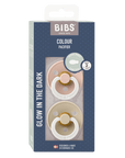 BIBS Pacifier Original COLOUR Latex 2 PK Symmetrical Blush Glow/Vanilla Glow (Min. of 2 PK, multiples of 2 PK) - MAIGHAN DISTRIBUTION CANADA