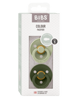 BIBS Pacifier Original COLOUR Latex 2 PK Symmetrical Hunter Green/Sage (Min. of 2 PK, multiples of 2 PK) - MAIGHAN DISTRIBUTION CANADA