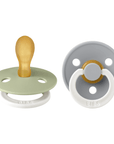 BIBS Pacifier Original COLOUR Latex 2 PK Symmetrical Sage Glow/Cloud Glow (Min. of 2 PK, multiples of 2 PK) - MAIGHAN DISTRIBUTION CANADA