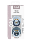BIBS Pacifier Studio Colour 2 PACK Fusion Latex - Baby Blue Petrol Mix (Min. of 2 PK, multiples of 2 PK) - MAIGHAN DISTRIBUTION CANADA