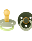 BIBS Pacifier Studio Colour 2 PACK Fusion Latex - Sage Hunter Green Mix (Min. of 2 PK, multiples of 2 PK) - MAIGHAN DISTRIBUTION CANADA