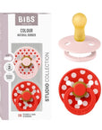 BIBS Pacifier Studio Colour 2 PACK Polka - Blossom/Candy Apple (Min. of 2 PK, multiples of 2 PK) - MAIGHAN DISTRIBUTION CANADA