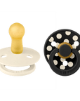 BIBS Pacifier Studio Colour 2 PACK Polka - Ivory/Black (Min. of 2 PK, multiples of 2 PK) - MAIGHAN DISTRIBUTION CANADA