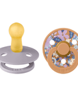 BIBS x Liberty Pacifier Original COLOUR Latex 2 PK June Blossom Pumpkin Mix (Min. of 2 PK, multiples of 2 PK) - MAIGHAN DISTRIBUTION CANADA