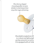 BIBS Pacifier Original COLOUR Latex 2 PK Vanilla Glow/Dark Oak Glow (Min. of 2 PK, multiples of 2 PK)
