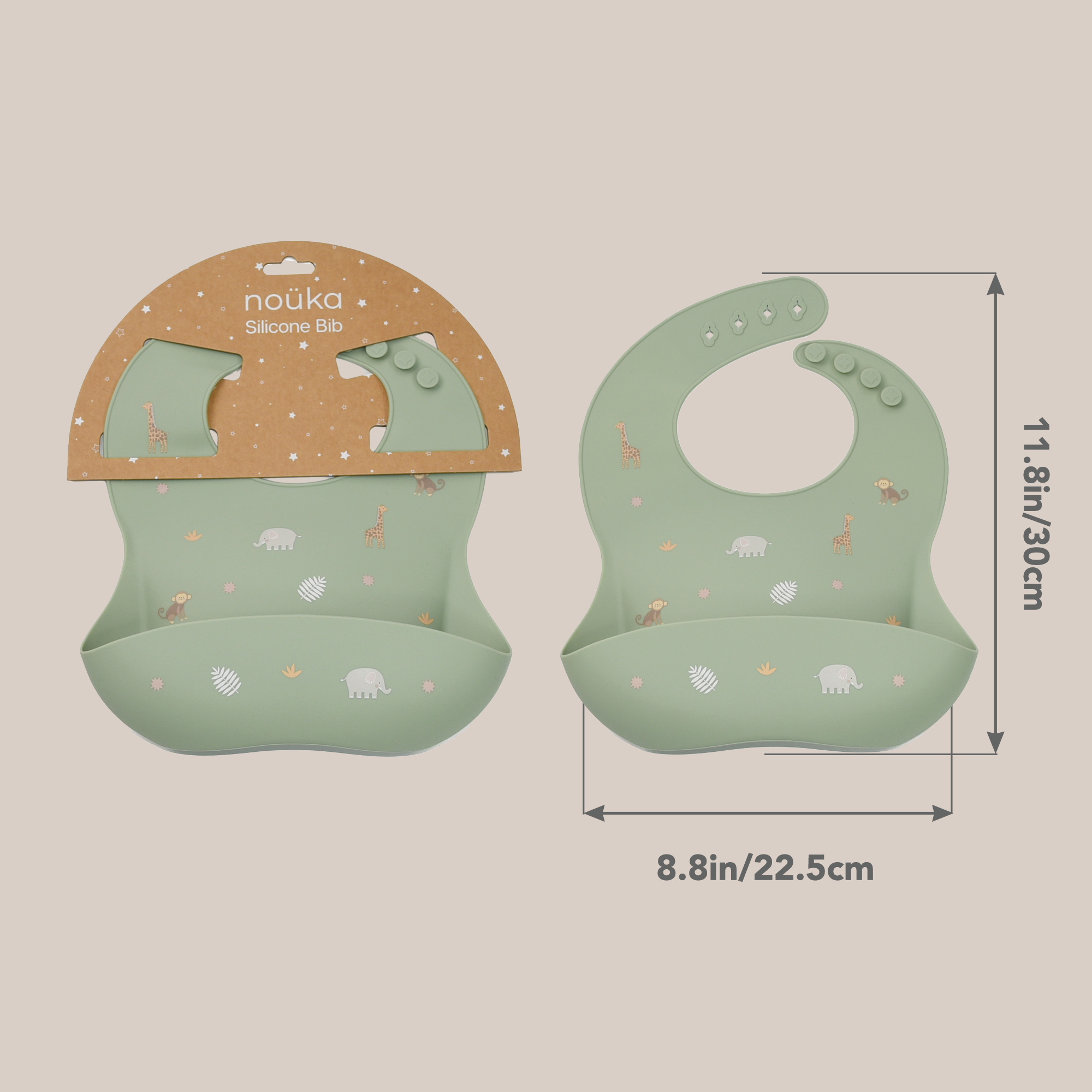 noüka Design Bib - Ice Cream (Sold in case of 2, Qty of 1 =2)
