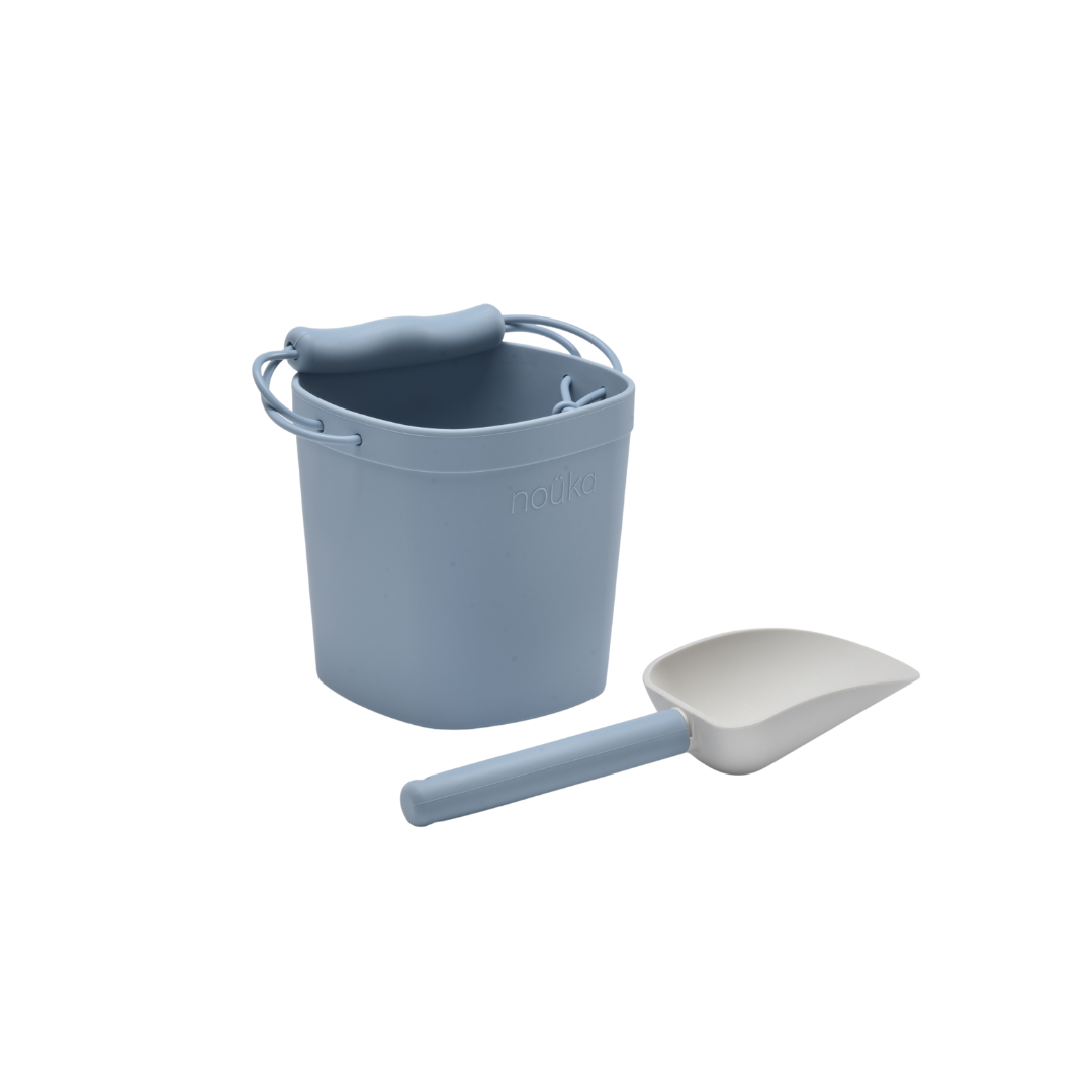 noüka Silicone Bucket & Shovel - Lily Blue (Sold in Case of 2, Qty of 1=2 products)
