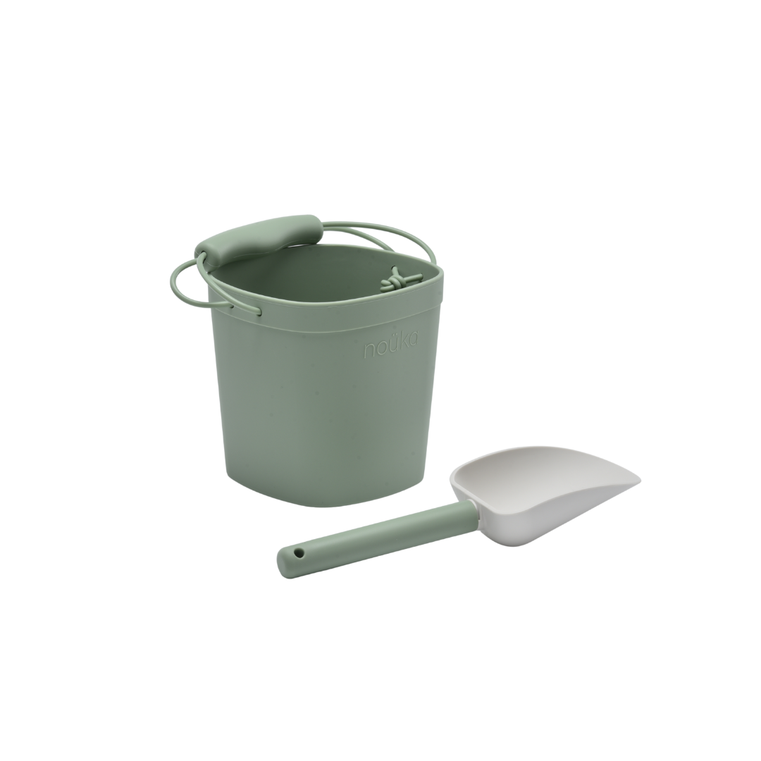 noüka Silicone Bucket & Shovel - Moss (Sold in Case of 2, Qty of 1=2 products)