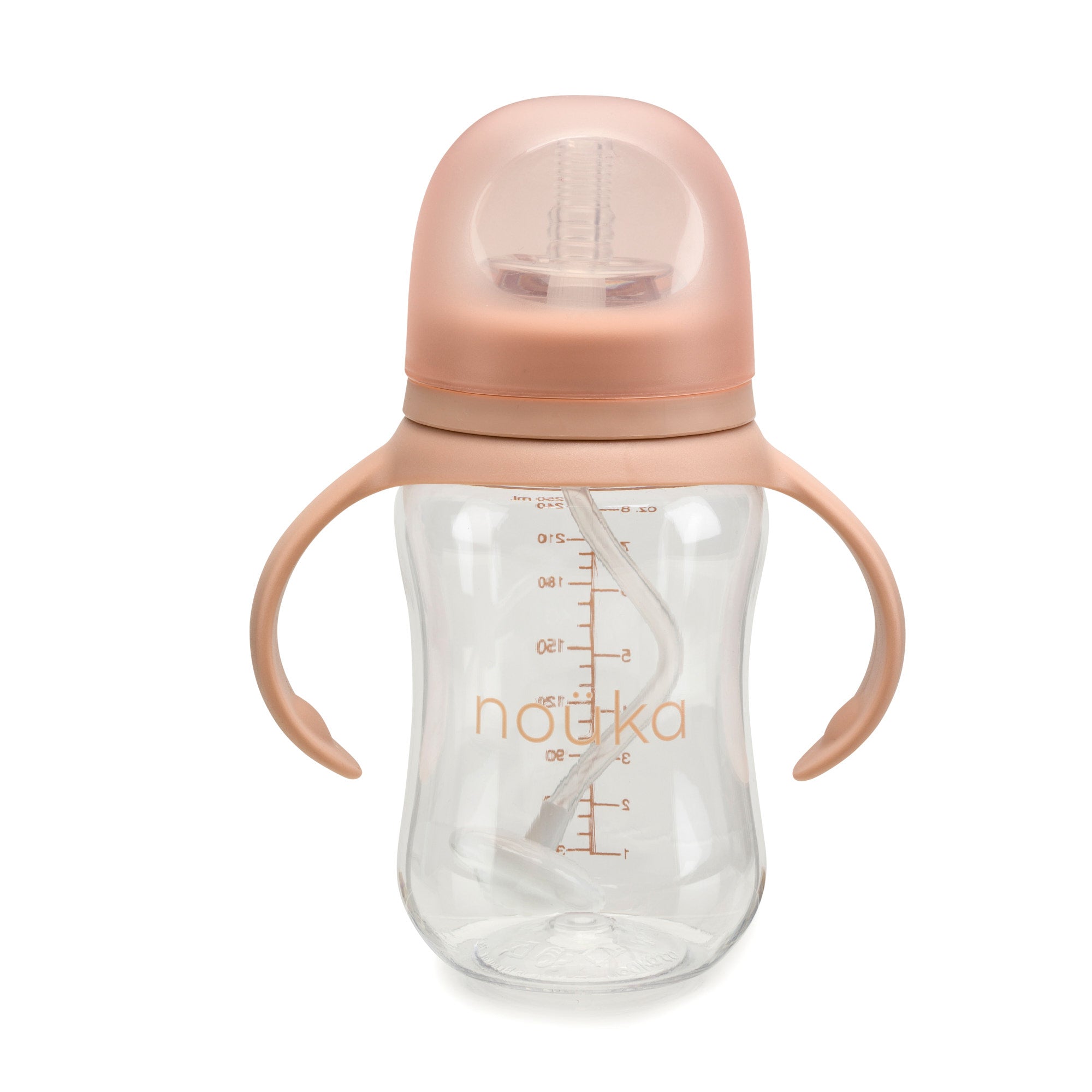 noüka Transitional Sippy/Weighted Straw Cup - Soft Blush (Sold in Case of 2, Qty of 1=2 products)