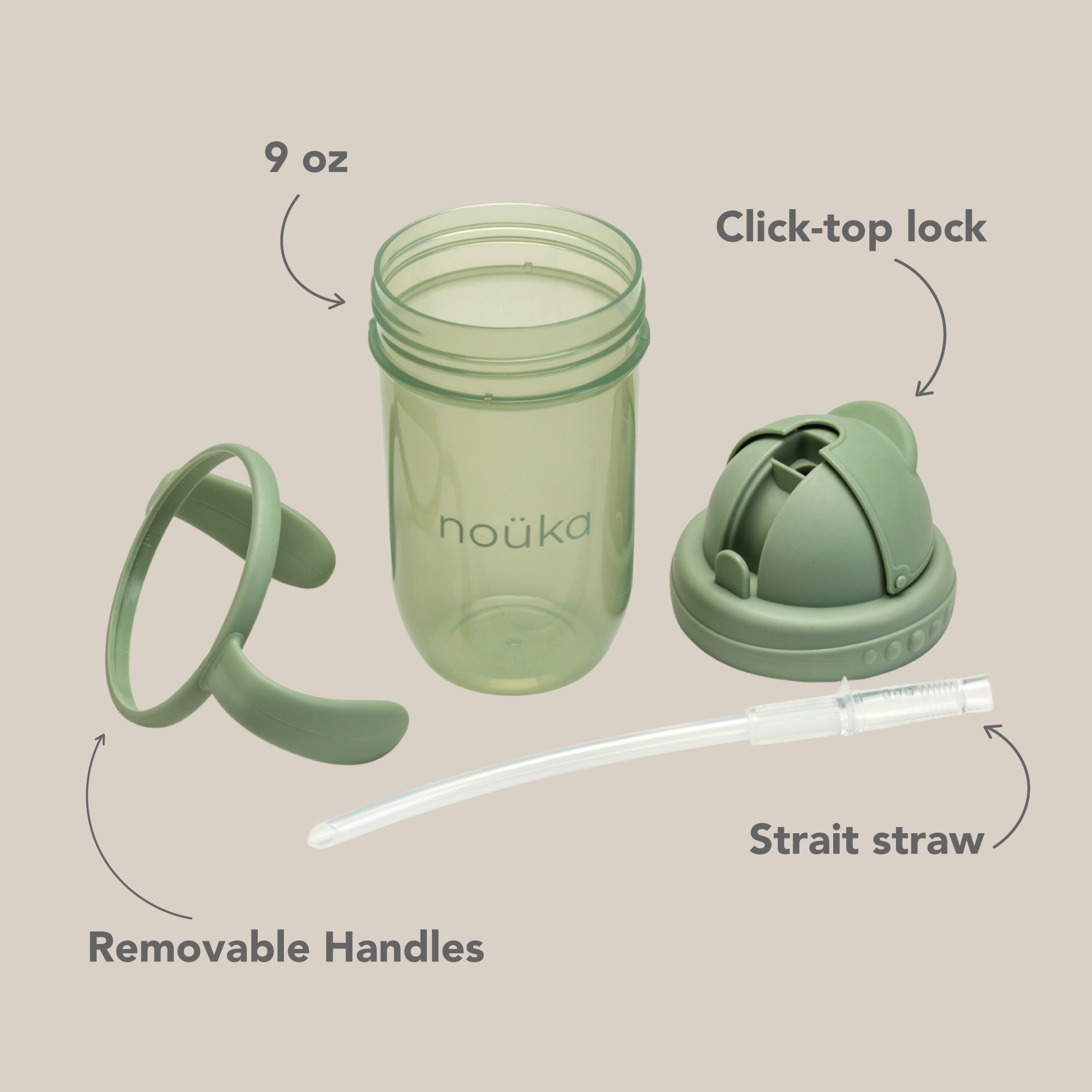 noüka Straight Straw Cup - Deep Ocean (Min. of 2 PK, Multiples of 2 PK)