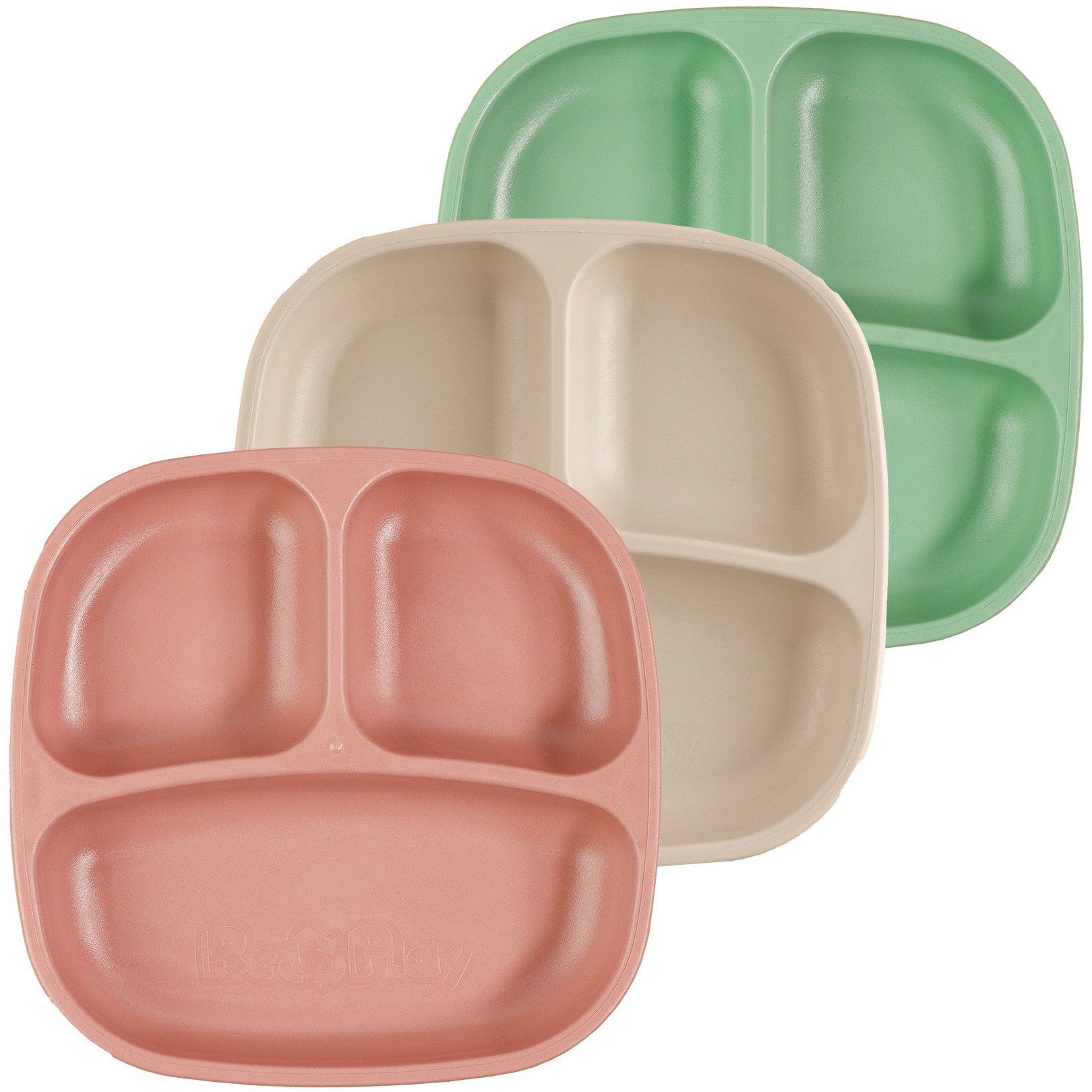 Re-play 3 PK Packaged Divided Plates, Desert, Sand, Sage (Min. of 2 PK, Multiples of 2 PK)