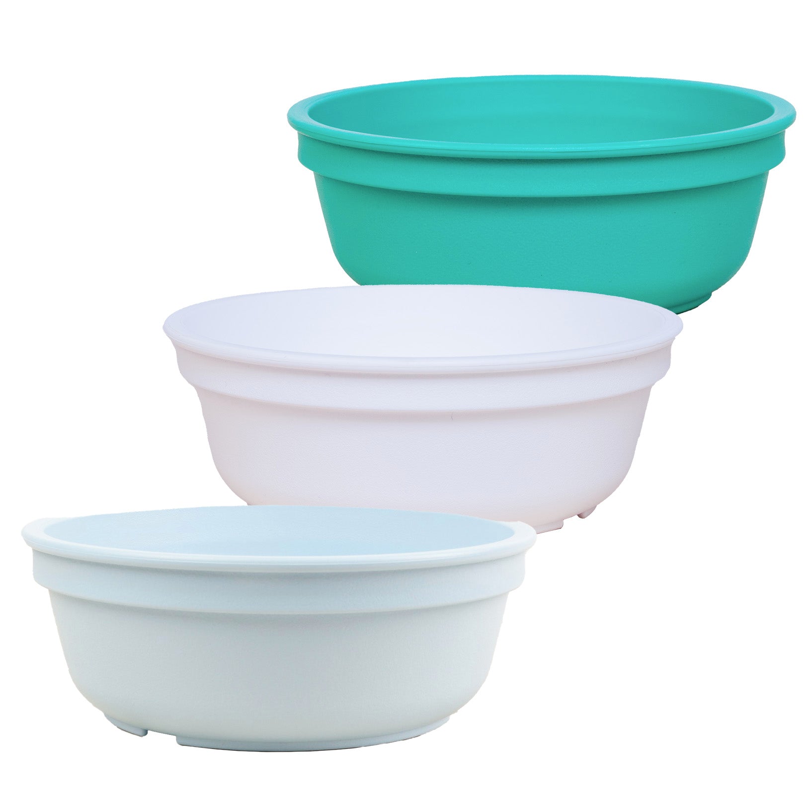 Re-play 3PK Packaged 12Oz Bowls, Ice Blue, White Aqua (Min. of 2 PK, Multiples of 2 PK)