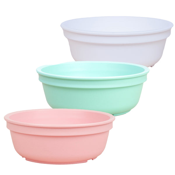 Re-play 3PK Packaged 12Oz Bowls, Ice Pink, Mint, White (Min. of 2 PK, Multiples of 2 PK)