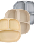 Re-play 3 PK Packaged Divided Plates, Lemon Drop, Sand, Grey (Min. of 2 PK, Multiples of 2 PK)