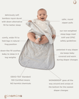 günamüna LONG Sleeve Sleep Sack Duvet Bamboo Blossom 2.5 TOG (Min of 2, multiples of 2) - MAIGHAN DISTRIBUTION CANADA