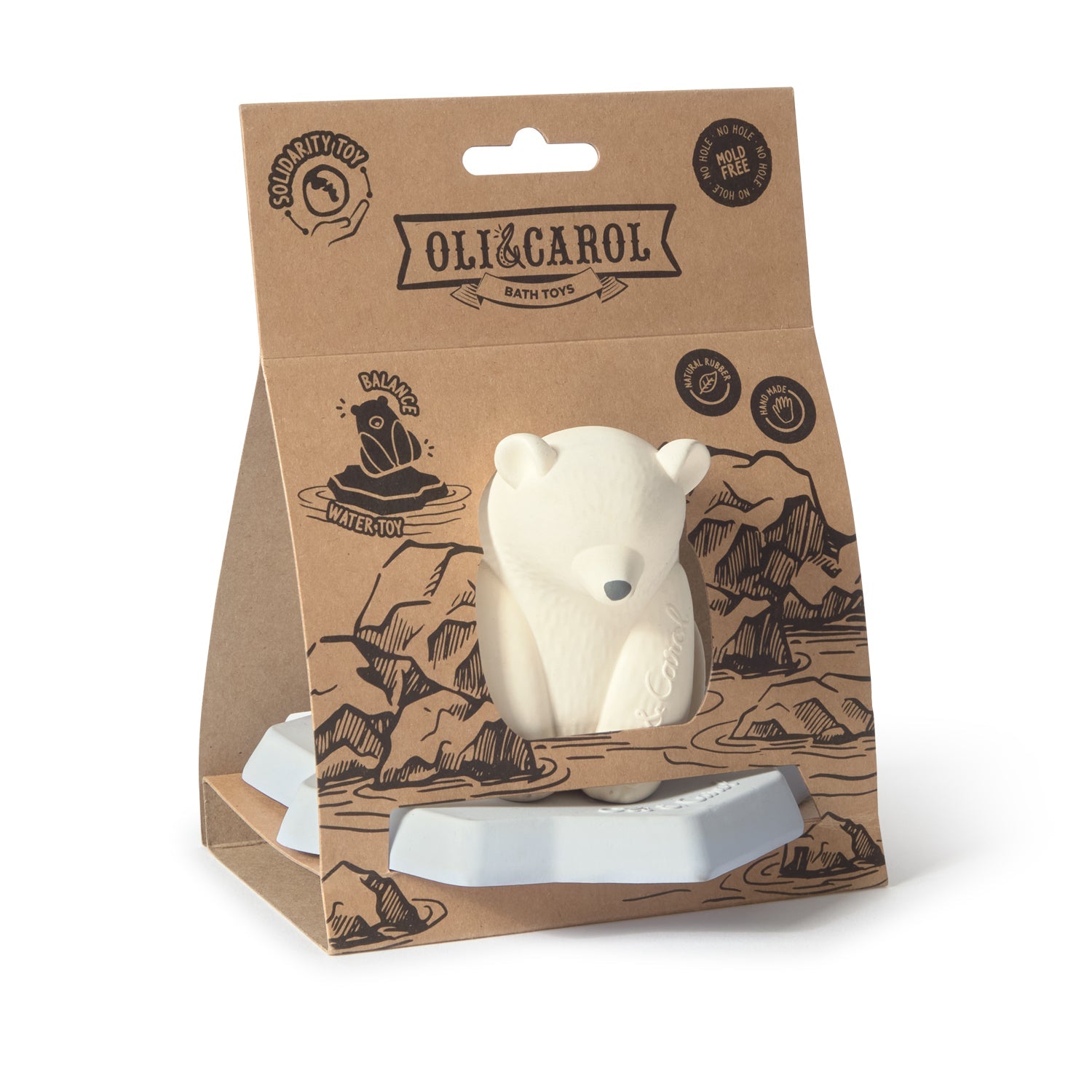 Oli & Carol Polar Bear Bath Toy (Min. of 2 PK, multiples of 2 PK)