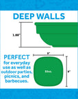 Re-Play Flat Plate 9''- Ice Blue (Min. of 2 PK, Multiples of 2 PK)