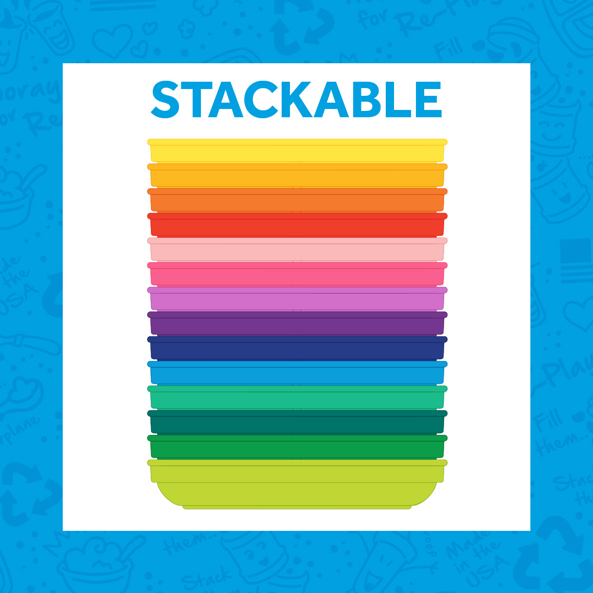 Re-Play Flat Plate 9''- Ice Blue (Min. of 2 PK, Multiples of 2 PK)