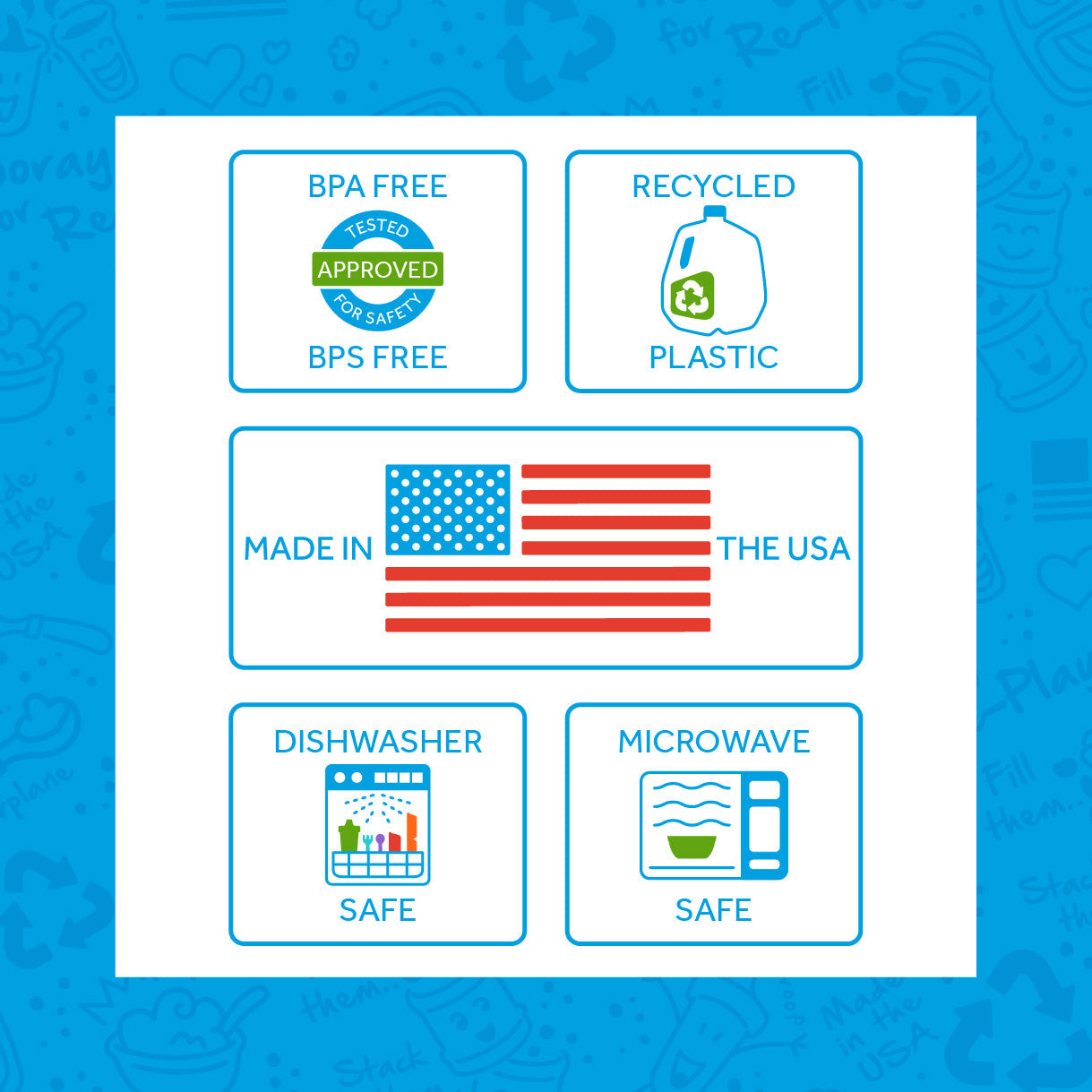 Re-Play 3PK 12Oz Bowls True Blue- Sky Blue, Aqua and Navy (Min. of 2 PK, Multiples of 2 PK)