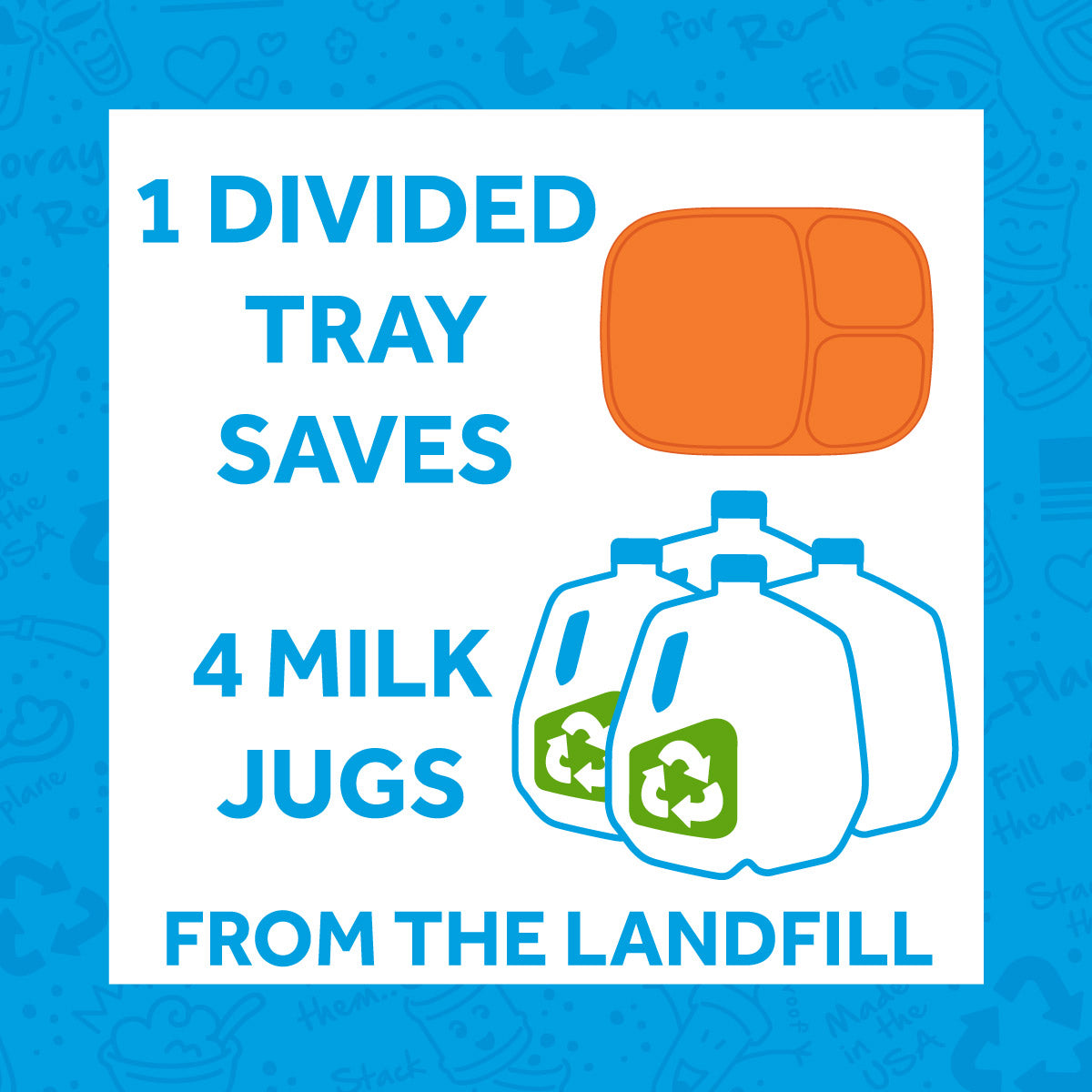Re-Play Divide Tray - Aqua (Min. of 2 PK, Multiples of 2 PK)