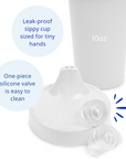 Re-Play No Spill Sippy Cup Assembled - White (Min. of 2 PK, Multiples of 2 PK)