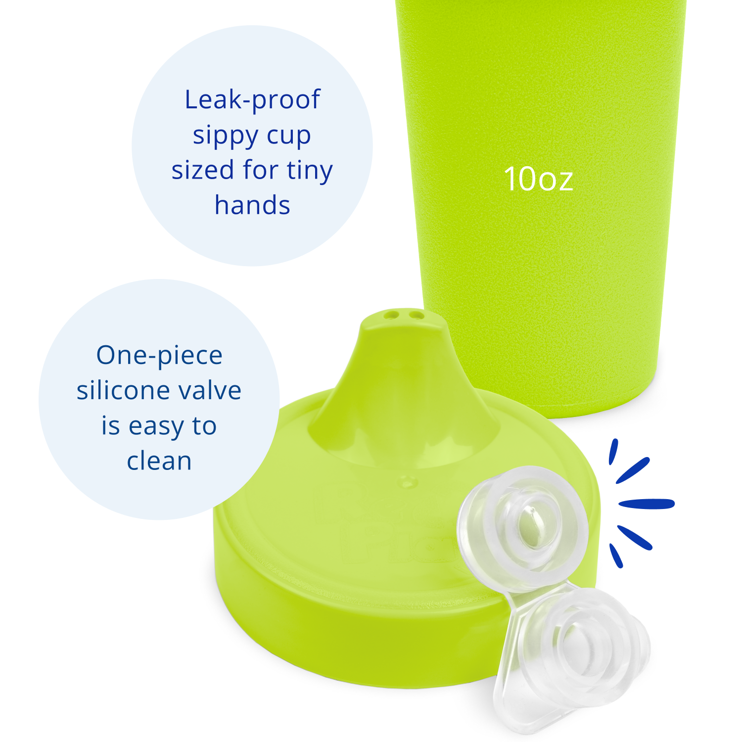 Re-Play No Spill Sippy Cup Assembled - Lime Green (Min. of 2 PK, Multiples of 2 PK)