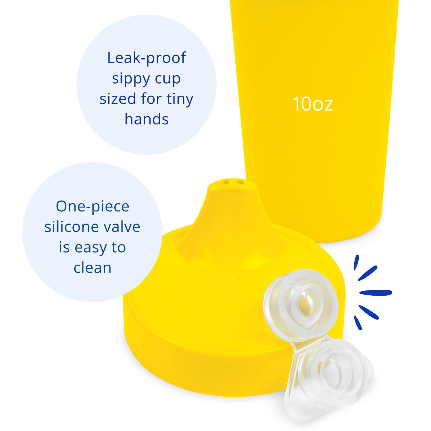Re-Play No Spill Sippy Cup Assembled - Yellow (Min. of 2 PK, Multiples of 2 PK)