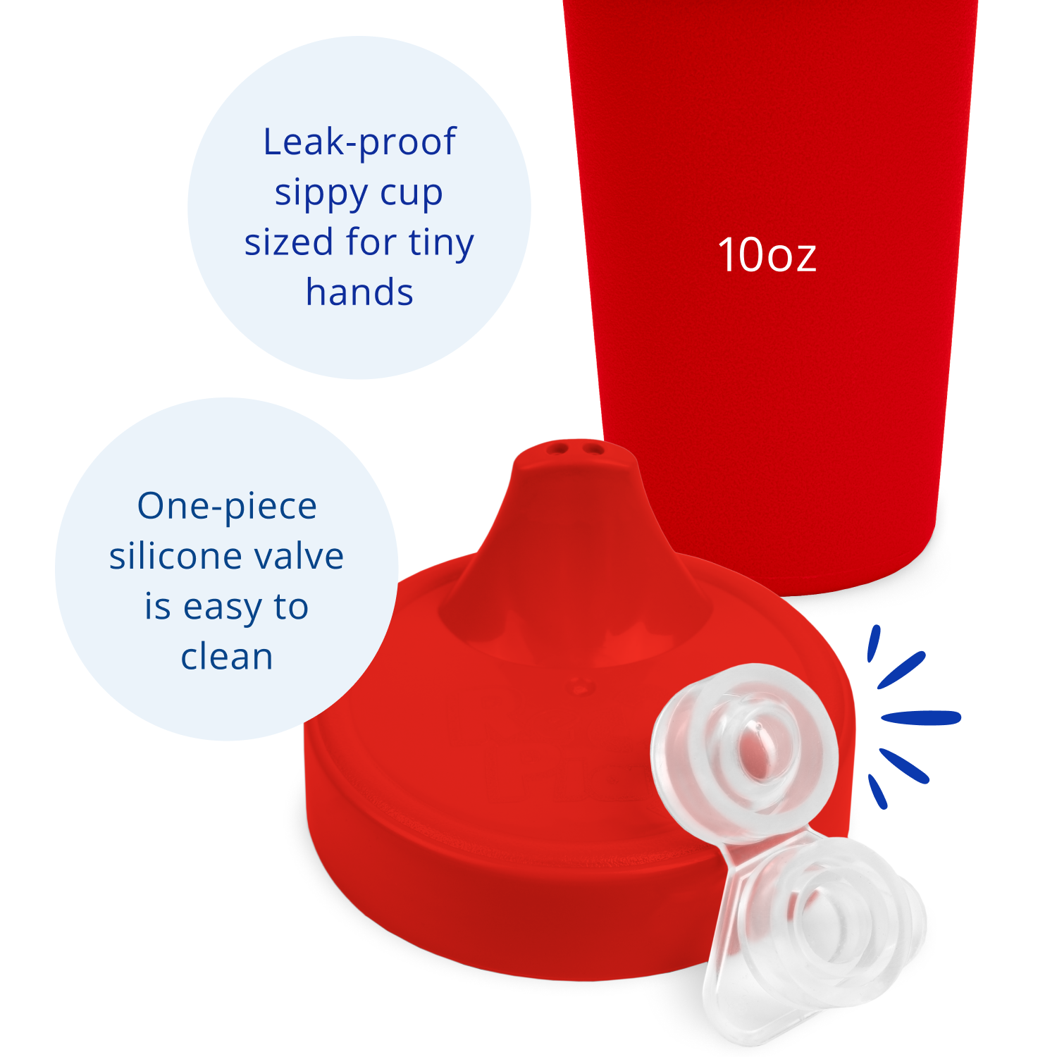 Re-Play No Spill Sippy Cup Assembled - Red (Min. of 2 PK, Multiples of 2 PK)