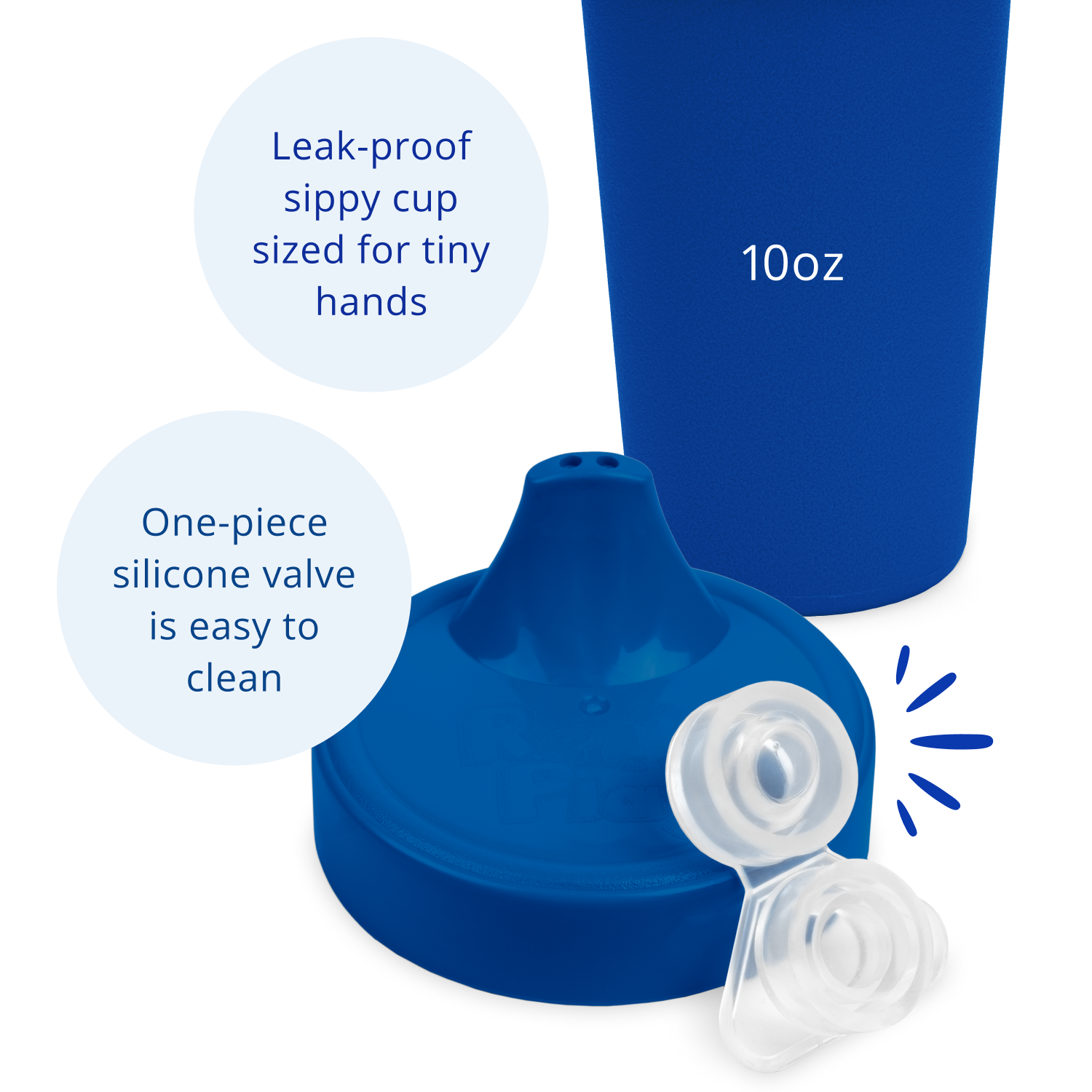 Re-Play No Spill Sippy Cup Assembled - Navy blue (Min. of 2 PK, Multiples of 2 PK)
