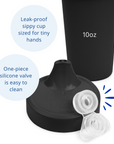 Re-Play No Spill Sippy Cup Assembled - Black (Min. of 2 PK, Multiples of 2 PK)