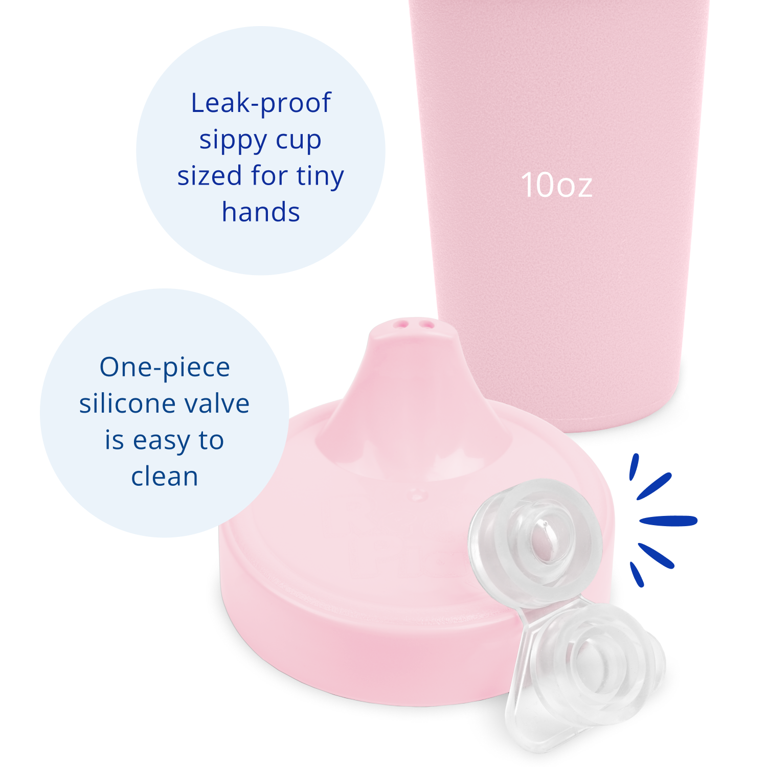 Re-Play No Spill Sippy Cup Assembled - Ice Pink (Min. of 2 PK, Multiples of 2 PK)