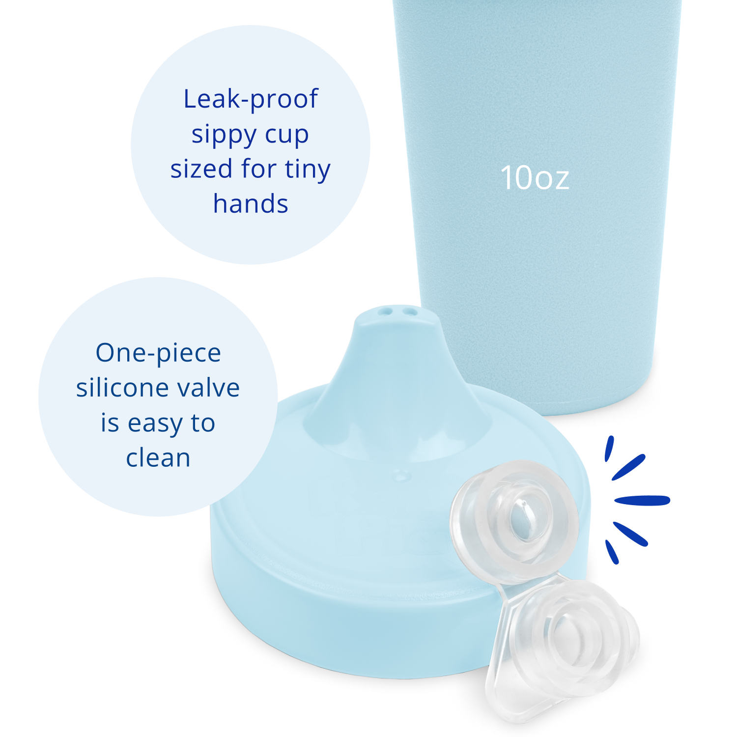 Re-Play No Spill Sippy Cup Assembled - Ice Blue (Min. of 2 PK, Multiples of 2 PK)