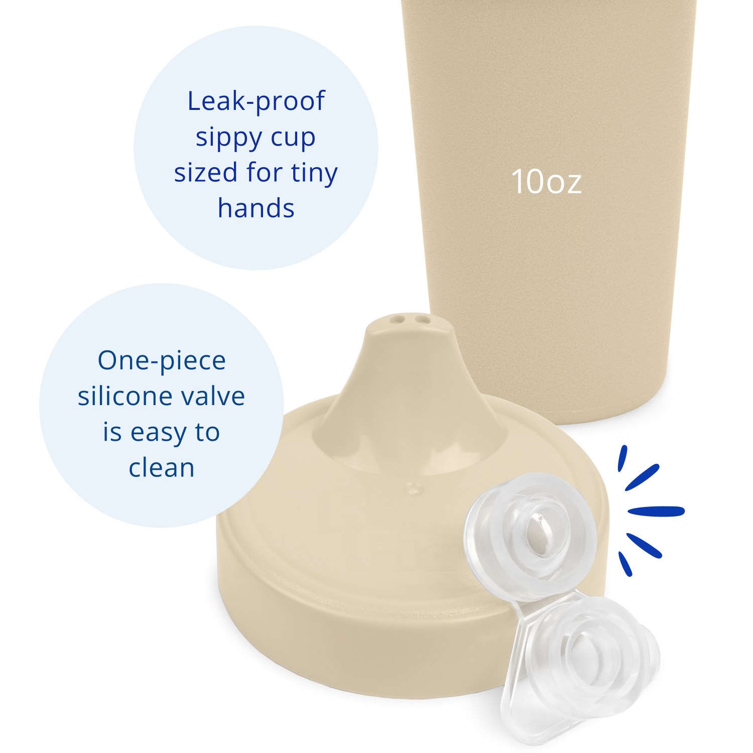 Re-Play No Spill Sippy Cup Assembled - Sand (Min. of 2 PK, Multiples of 2 PK)