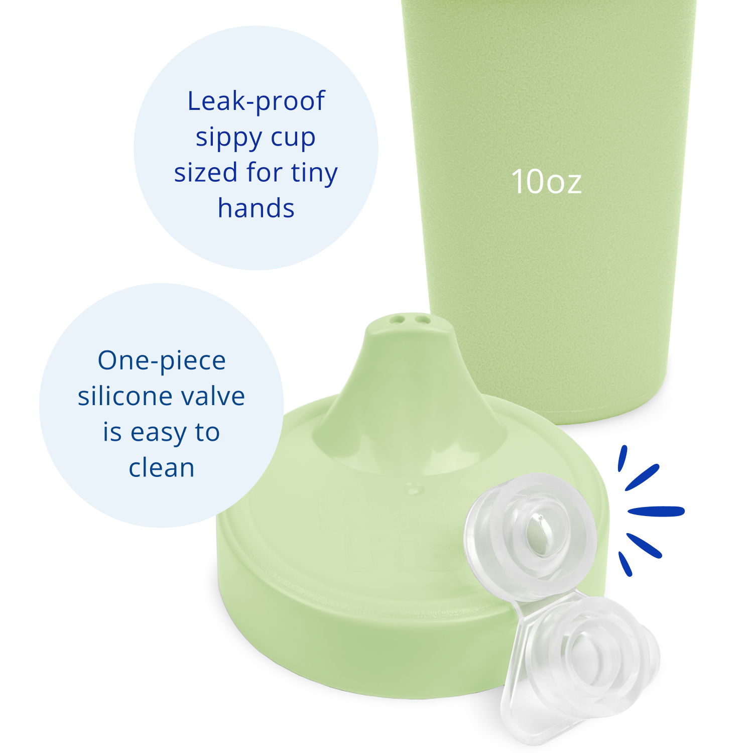Re-Play No Spill Sippy Cup Assembled - Mint (Min. of 2 PK, Multiples of 2 PK)